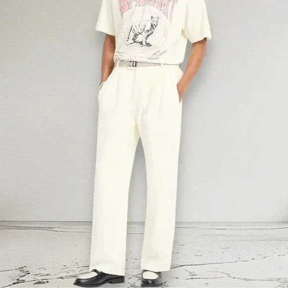 REPRESENT X DUKE + DEXTER RESORT PANT in Ecru Size M